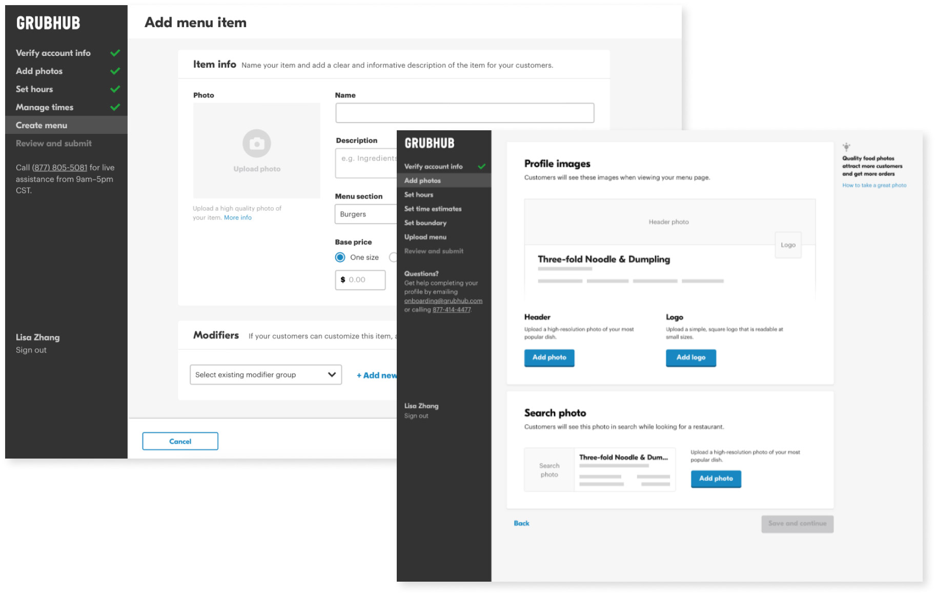 Sign-up landing page